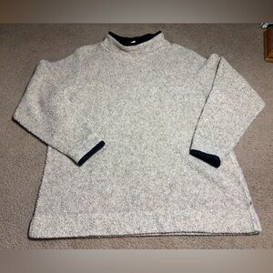 LL Bean Turtle Neck Sherpa Top Womens Size medium Regular